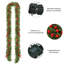 Christmas Faux Spruce 108'', Enhanced With Red Berries & Warm 2pcs 108'' Flocked Tips, Pinecones For Festive Look