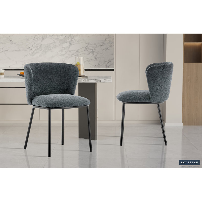 Arthur Upholstered Dining Chair, Dark Grey