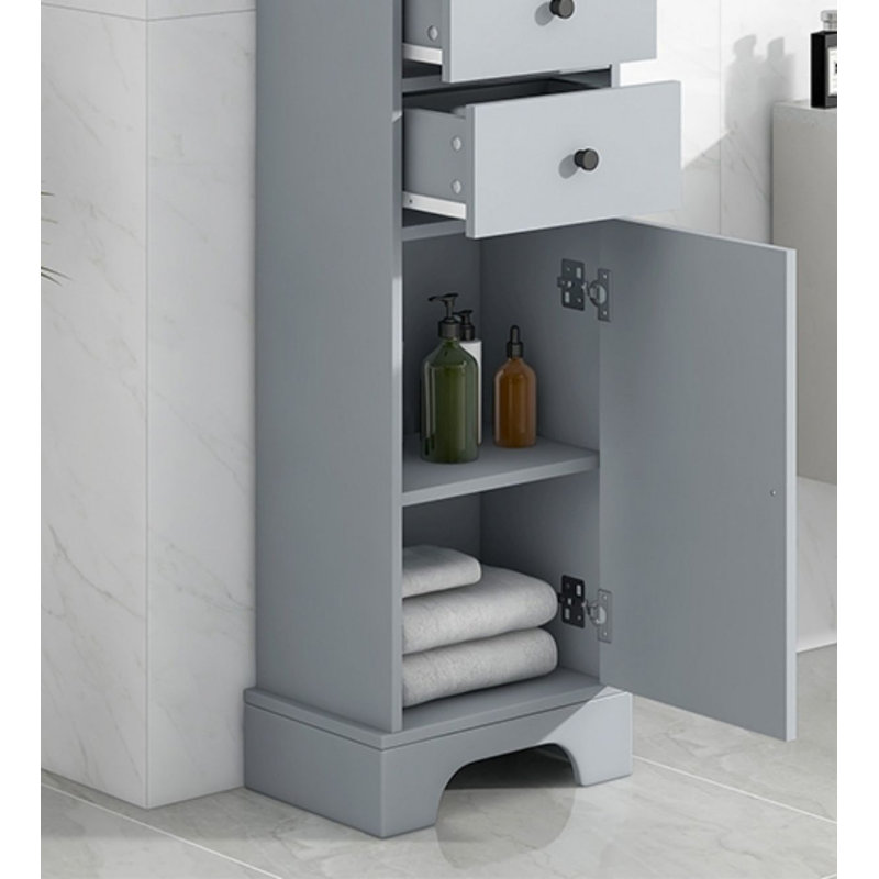 Rangement pour salle de bain Ogallala, Gris