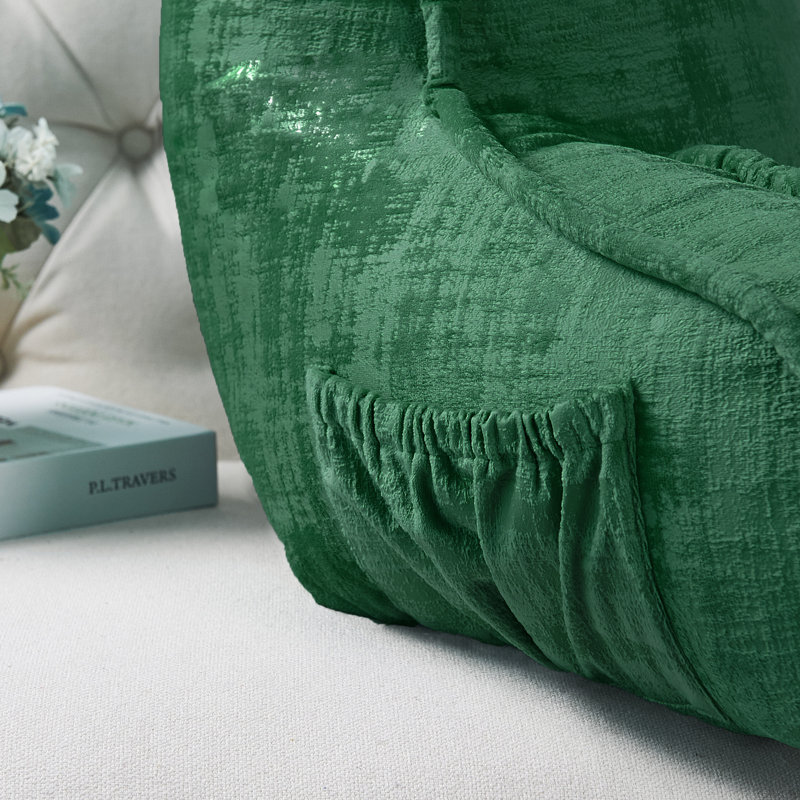 Textured Velvet Bedrest Pillow Cover & Insert, Eden