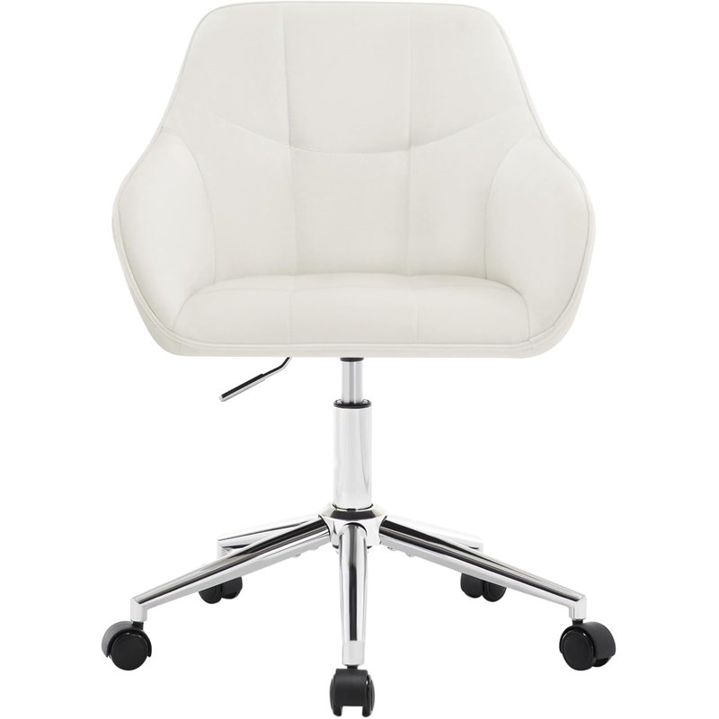 Failand Velvet Task Chair, Cream