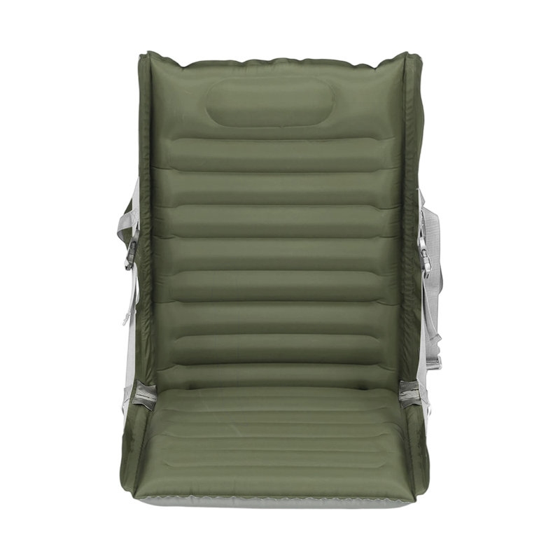 Adjustable Inflatable Camping Seat with Backrest, Green