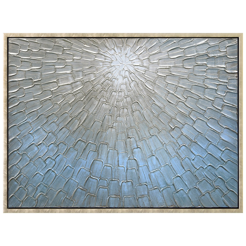 Art mural sur toile bleu texturé éthéré