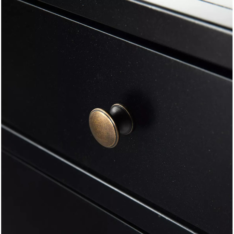 Belmont 3 - Drawer Nightstand in Black
