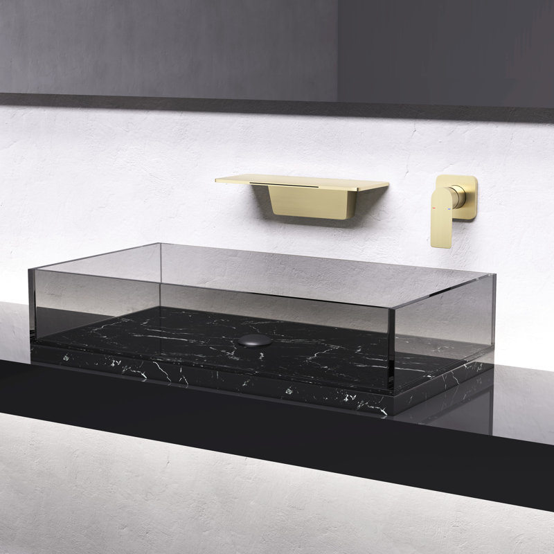 Lavabo pour salle de bain Waterfall, Doré