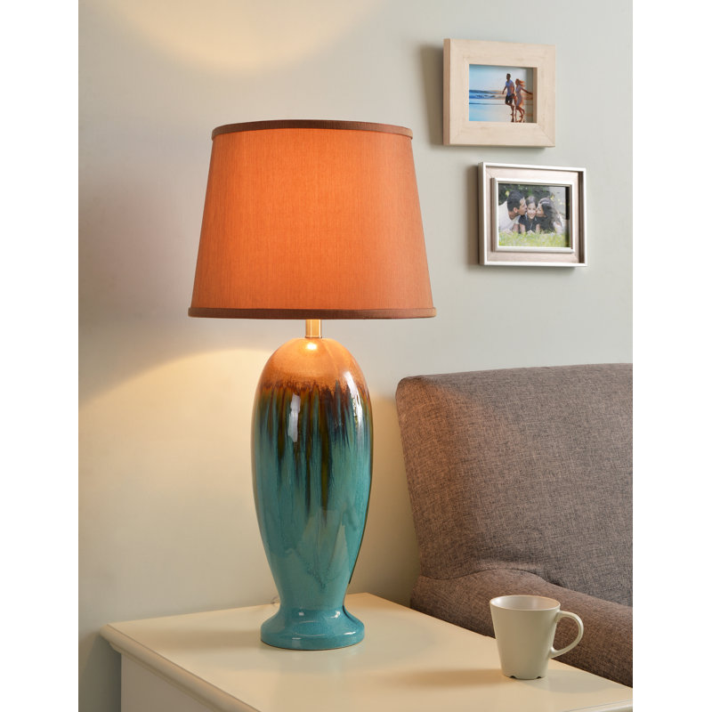 Tucson Ceramic Table Lamp - Teal
