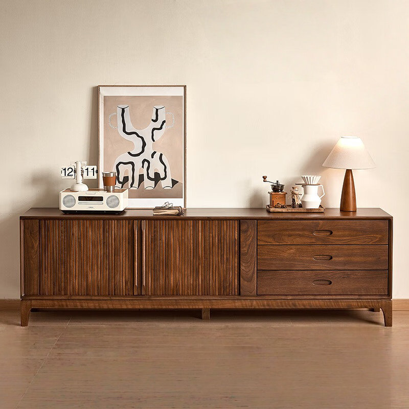 Creative Solid Wood TV Cabinet, 23.62"H x 15.75"L x 78.74"W