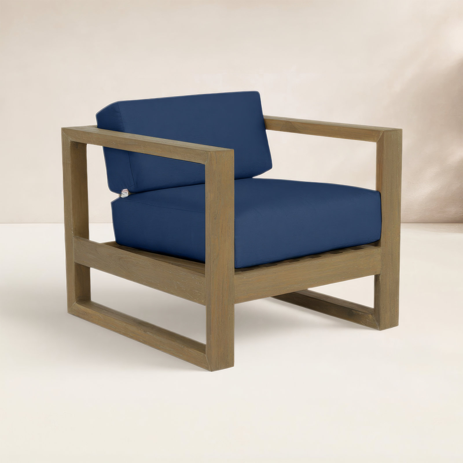 Vienna Premium Teak Outdoor Lounge Chair, Spectrum Indigo Sunbrella®