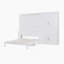 Grand lit escamotable mural avec placard, blanc-787079869