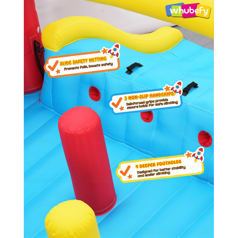 Inflatable Bounce House with Mega Elevated Slide