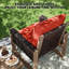 Chaise longue d'extérieur avec cadre en rotin tissé et en bois, fauteuil de patio avec coussins épais-1900960741
