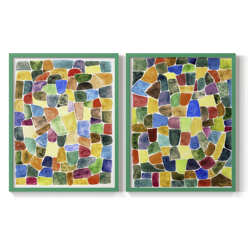 Colorful Walkways I-Premium Framed Print -Ready to Hang - No Nails Required - No Nails Required, Gray, 29" H x 46" W