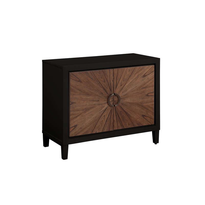 Commode d'appoint en bois 2 portes Deerfin, Noir / brun