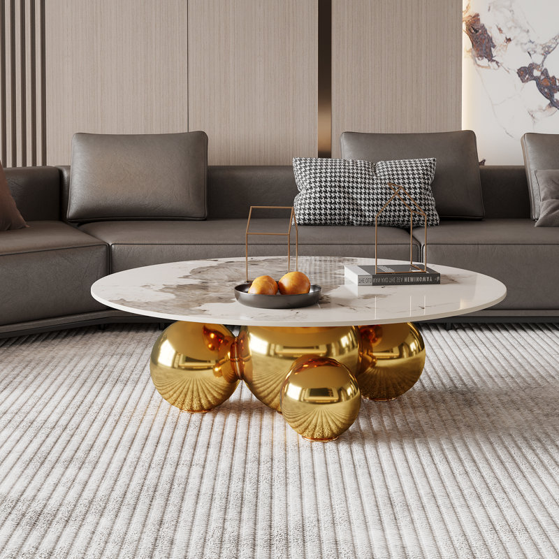 Pedestal Coffee Table with Storage
