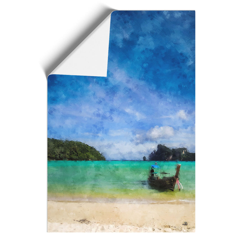 Longtail Boat In Thailand - No Frame Print, 59cm H x 42cm W x 0.1cm D