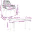 Ensemble repas de patio avec coussins en verre et poly rotin-727446106-727446061-727446107