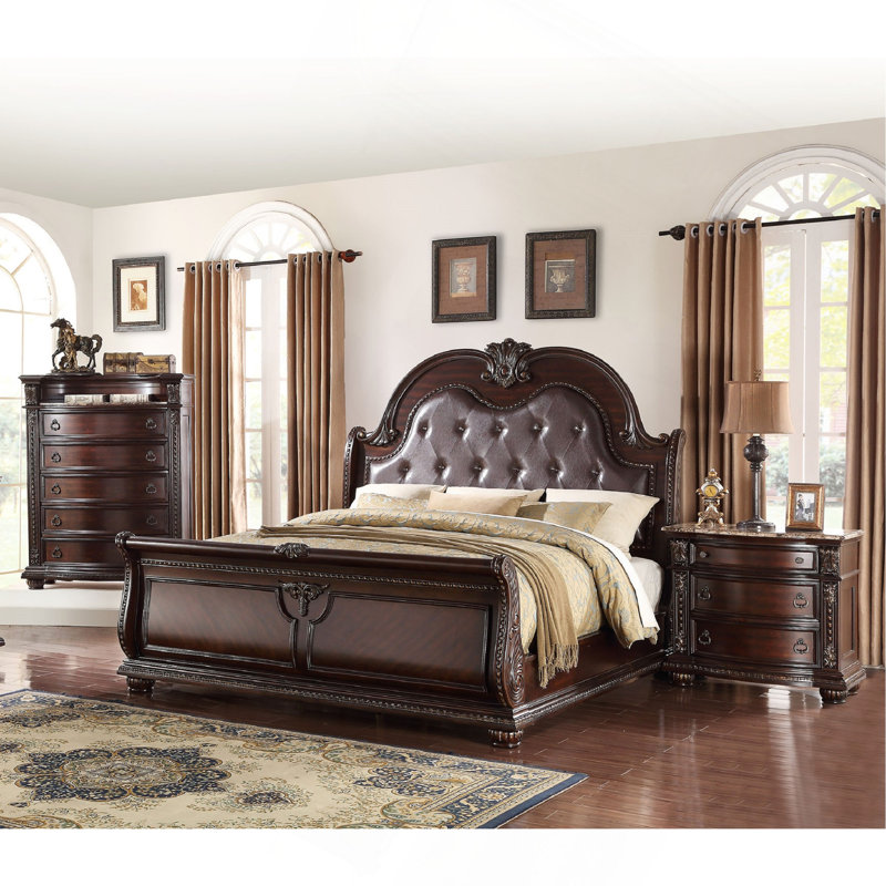 Meuble en bois massif 1pc, Brun / cerisier