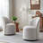 Upholstered Swivel Dining Chair-1334657098