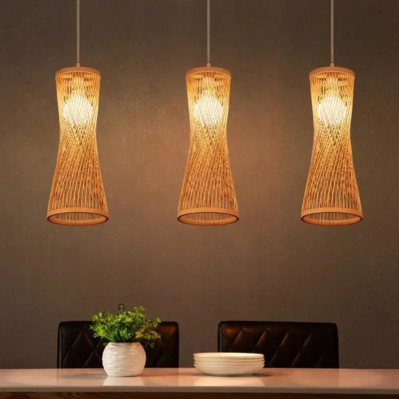 Alyna 1 - Light Natural Chandelier Pendant, 155cm H x 35cm W x 35cm D