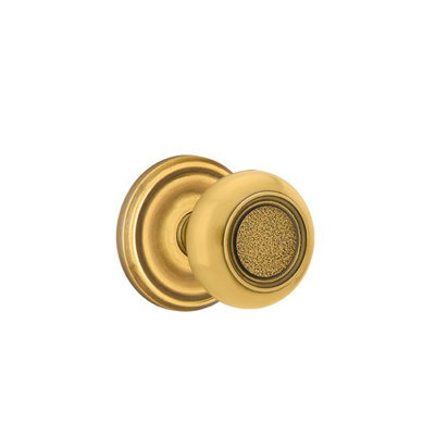 Ensemble de faux boutons Emtek avec rosette régulière et bouton Belmont