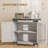 Storage Cabinet with Wood Legs,Adjustable Shel