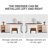 Nhia Glass Makeup Vanity set with Built in Outlets Glass Top,Expandable, Corner-116649277-116649279