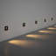 UltraBeam 1 Watt Square Recessed Black Outdoor Step Light Fixture