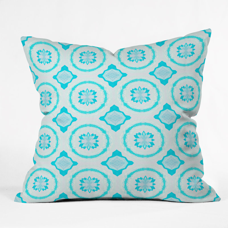 Crystal Flowers Throw Pillow, 16" x 16"