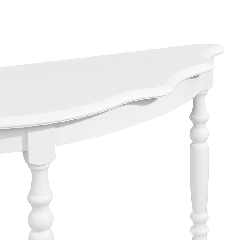 Half-moon Console Table Solid Pine Retro Design Entryway Display
