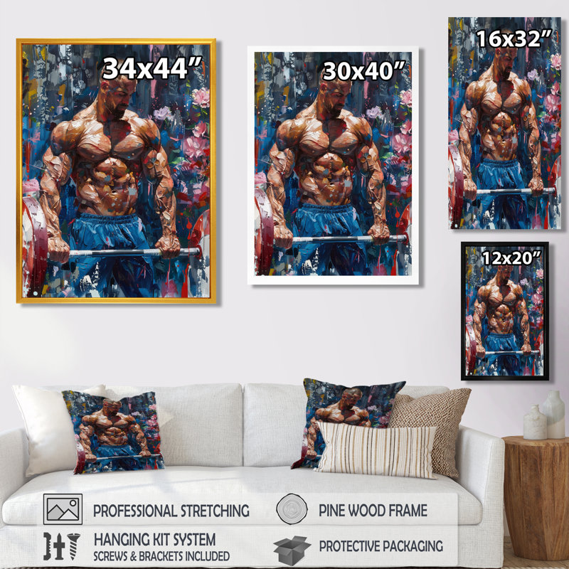 Déterminer les hommes haltérophiles de la concurrence V - décoration murale aérobie et de musculation