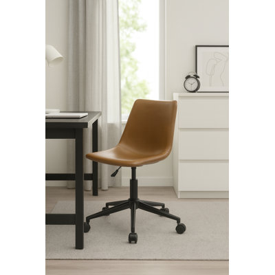 Chaise de bureau en cuir Kairo Pu