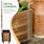 Jardinière d'extérieur en bois avec roues-1383170275