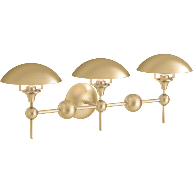 Vorleigh Three-Light Sconce, Brushed Modern Brass