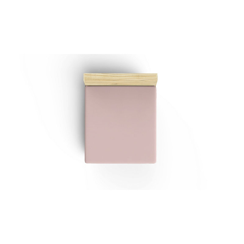 Drap-housse Ranforce, Rose, Drap-housse pour lit double TG