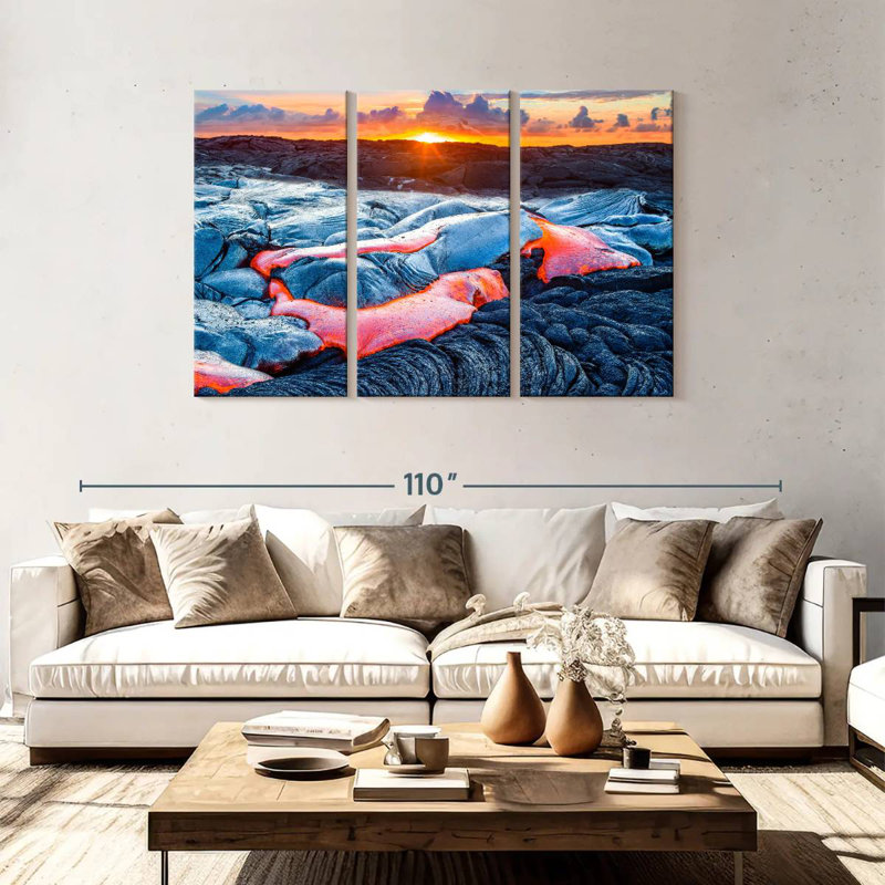 Alvord Lava Stream Kilauea Volcano, 48" H x 74" W