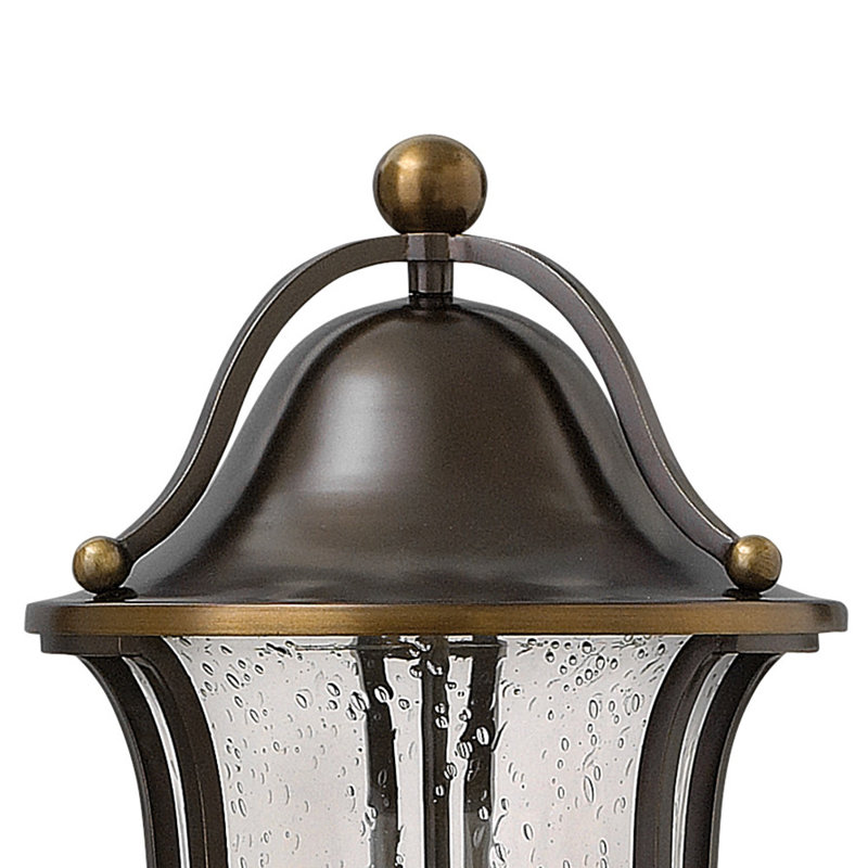 Olde Bronze 3-Light Outdoor Lantern with Clear Seedy Glass