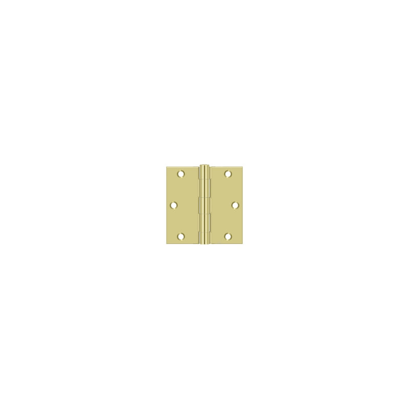 Steel Hinge, Polished Brass