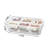 Divided Food Tray With Lid Stackable Snack Box, 6 Small Dividers, Transparent