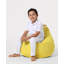 Fauteuil à billes jaune de qualité supérieure, 23,6 po x 23,6 po x 9,8 po | 100% polyester, imperméable, 100% mousse de styromousse originale | Supporte jusqu'à 440 lb, système de fermeture à glissière cachée | Siège moderne et amusant pour le divertissement en plein air-1188805447