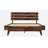 Queen Size Bed Frame with Headboard & Footboard, Solid Wood Platform Bed, Metal Legs,12 Durable Slatted Structure, No Box Spring Needed, Anti-Noise & Slip-Free, Easy Assembly, Walnut Finish-1787718914-1787718926