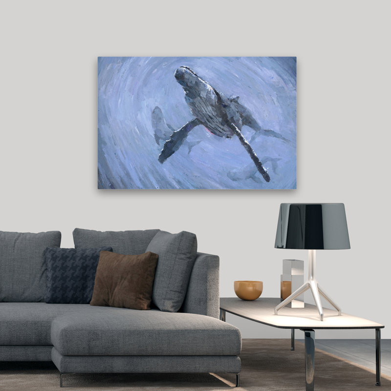 Blue Harmony - animaux côtiers, faune, baleines, H 32 po x l 48 po