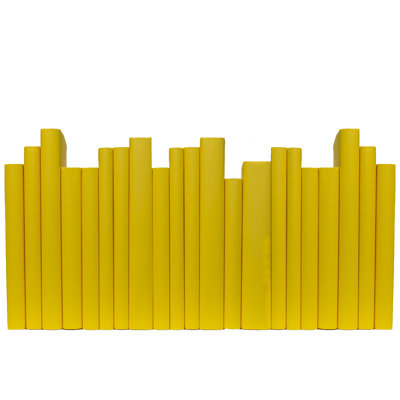 Livres décoratifs - livres surdimensionnés en papier safran - livres jaunes au pied