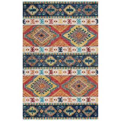 Vahakn Hand Tufted Wool Southwestern Rug