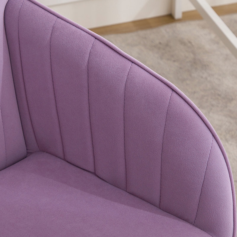 Fauteuil de bureau ergonomique pivotant, essentiel pour la chambre à coucher, velours, base argentée, rehausse le mouvement du revêtement en velours, construction, réduit la fatigue physique
