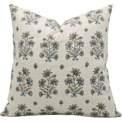 Fabdivine Floral Pillow Cover â Elegant Cushion with Block Print- Sadabahar