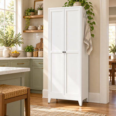Armoire de cuisine 72 pouces en métal avec 5 tablettes réglables