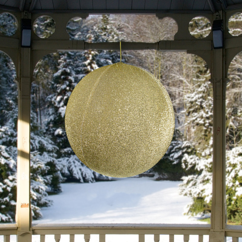 Décoration de Noël extérieure, H 19,5 po x l 19,5 po x P 19,5 po, Or