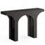 Table console 47 po moderne noire pour vestibule et derrière - Table de couloir étroite avec base arquée
