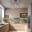 Lustre ajustable en métal 16 lumières