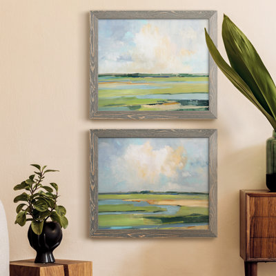 " Pastel Horizon I " 2 - Pieces Painting Print